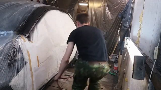 Покраска авто своими руками.Мусор при покраске. смотреть онлайн