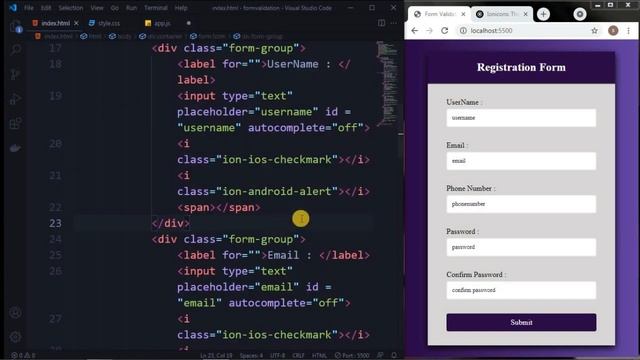 JavaScript Form Validation in Tamil | Registration Form Validation using JavaScript in Tamil смотреть онлайн