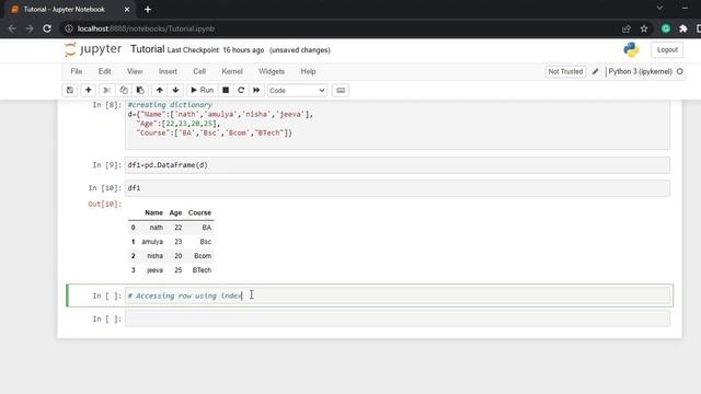 Pandas 2 - How to access row index of a Dataframe in pandas | Pandas tutorial смотреть онлайн