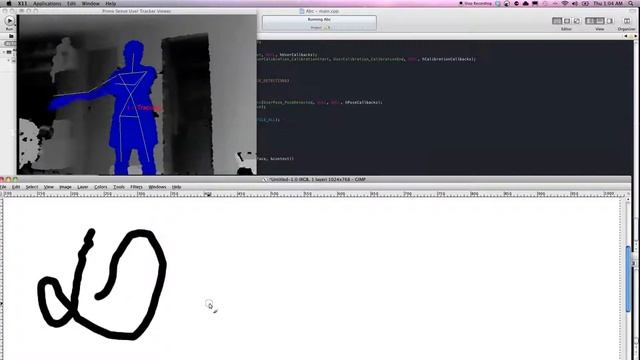 Kinect+OpenNI+Gimp on Mac OSX with C++ смотреть онлайн