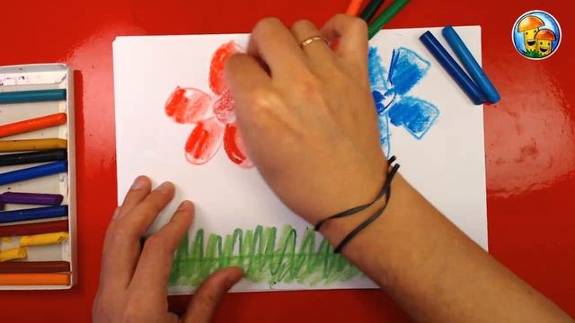 Рисуем ЯРКИЕ ЦВЕТЫ для детей смотреть онлайн