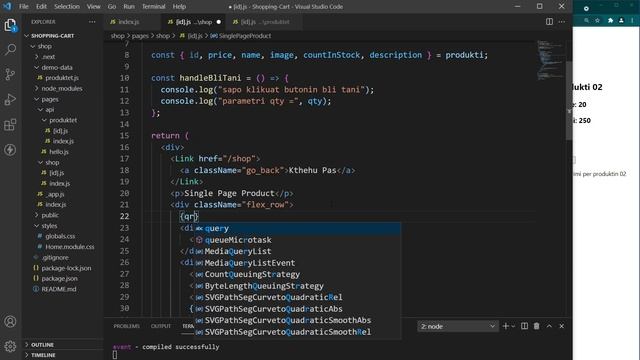 Tutorial Shqip Part 1.React & NextJs, si te ruajme produktet ne shporte dhe localStorage .Javascrip смотреть онлайн