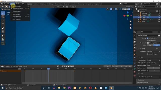 How to render animation as video in Blender 2.92 смотреть онлайн