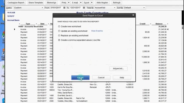 Export Quickbooks report as a comma separated values (.csv) file смотреть онлайн