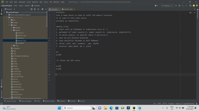 Python - Variables. смотреть онлайн