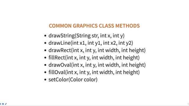 Common Methods Used in Displaying the Output (Graphics Class) смотреть онлайн