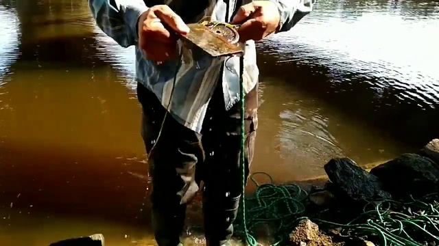 Поисковый магнит Непра 300х2. Что можно найти под ЖД мостом. смотреть онлайн