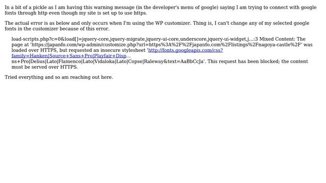 Wordpress: How to remove mixed content warnings in WP Customizer? смотреть онлайн