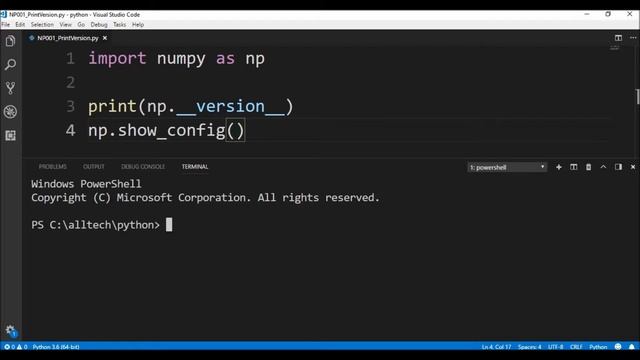 numpy print version смотреть онлайн