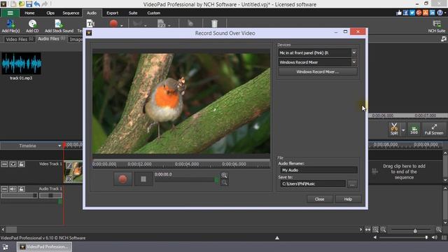How to Add Audio to Your Movie | VideoPad Video Editing Tutorial смотреть онлайн