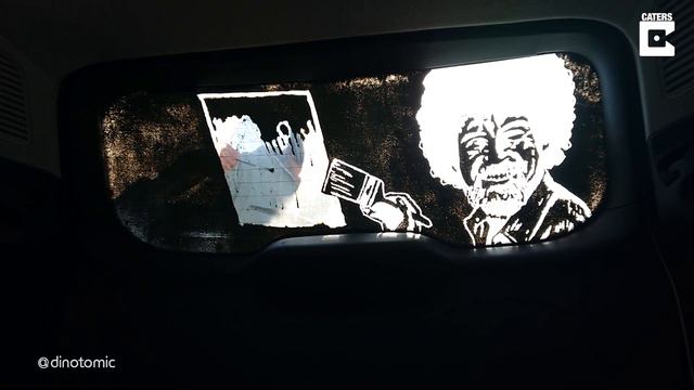 Drawing Bob Ross On Dirty Car Window смотреть онлайн