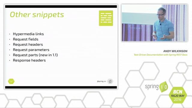 Test-driven documentation with Spring REST Docs - Andy Wilkinson @ Spring I/O 2016 смотреть онлайн