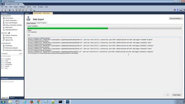 MySQL Workbench Database Export and Import смотреть онлайн