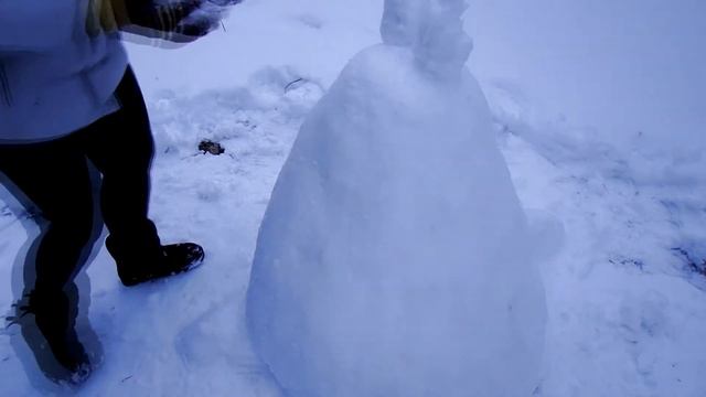 Тоторо из снега.Снеговик Тоторо.Тоторо своими руками.How to make totoro snowman.Diy Totoro. смотреть онлайн