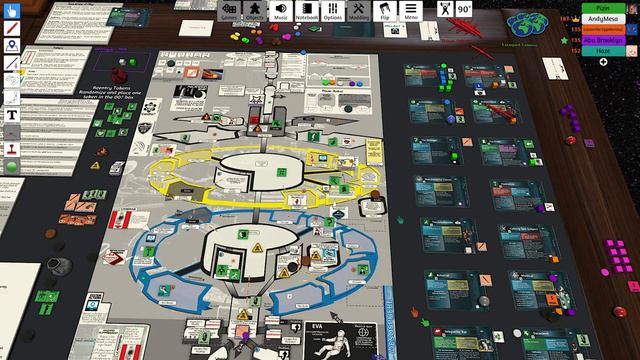 Stationfall playtest - Telephatic rat vs carnivorous plant (5 players), TTS смотреть онлайн