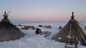 North Nomads life in winter. Ural mountains and tundra life. Russia. Full film.
