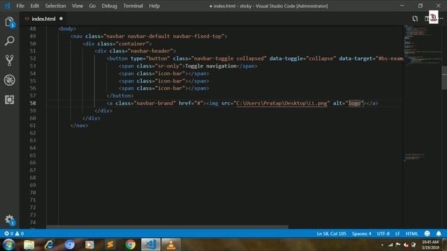 Sticky Navigation Bar Bootstrap (Responsive Navbar) смотреть онлайн