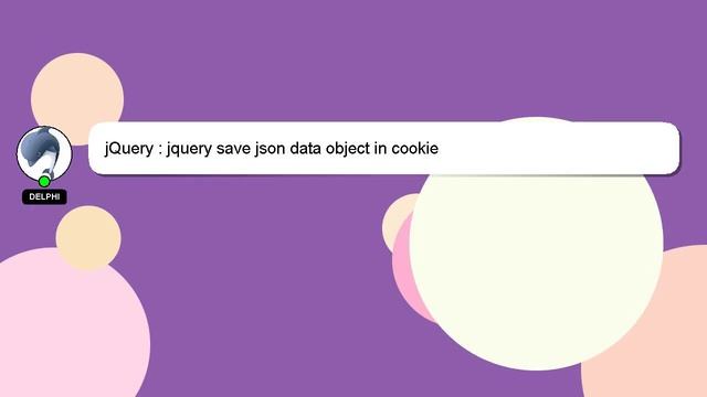 jQuery : jquery save json data object in cookie смотреть онлайн