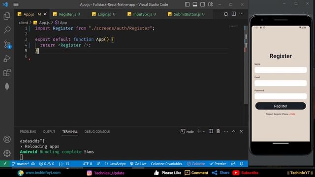Login Page| Building a Fullstack React Native Application | React Native Project смотреть онлайн