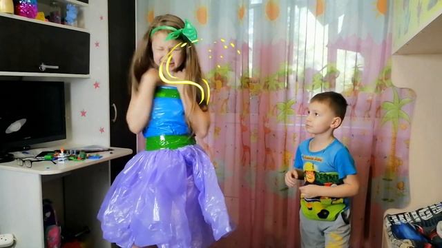 Игорь и Полина сами мастерят новое платье для вечеринки смотреть онлайн