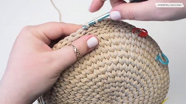 ВЯЗАНАЯ СУМКА-КОРЗИНА КРЮЧКОМ ИЗ ШНУРА / Crochet Bag / Fashionable Bag