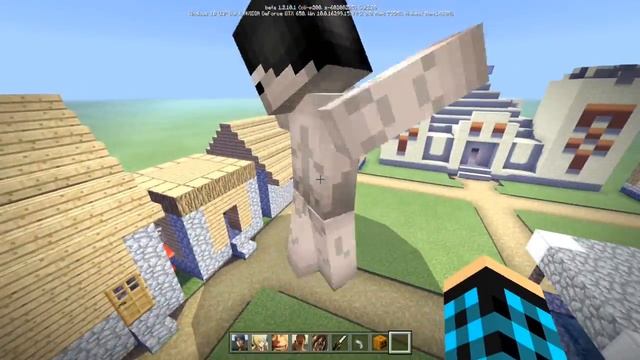 Атака Титанов в Minecraft 1.2.10 - Attack on Titan! смотреть онлайн
