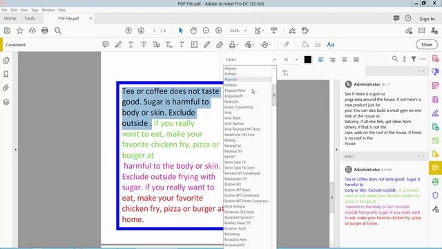 How to change text font style in pdf text box in Adobe Acrobat Pro DC 2022 смотреть онлайн
