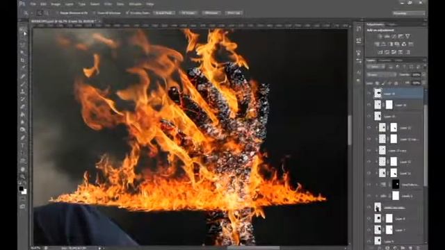 Fire Photo Manipulation Speed Art in 5 min PHOTOSHOP C смотреть онлайн