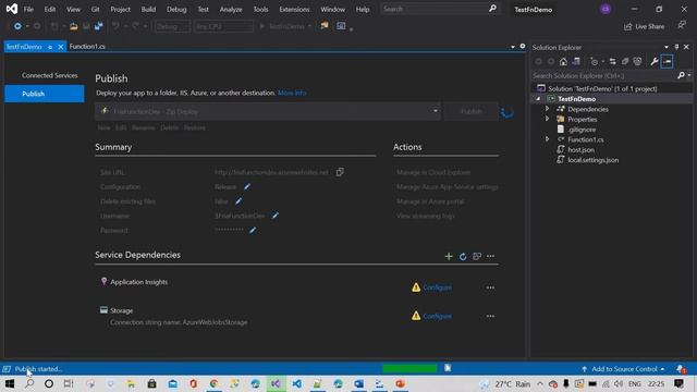 How to Publish Azure Function From Visual studio | Direct Deploy vs Run From Package File смотреть онлайн