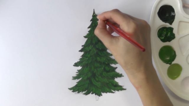 Как нарисовать елку. Ель поэтапно - How to draw Christmas Tree with Presents | Art School смотреть онлайн