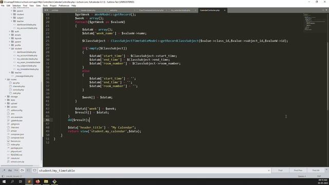 #52- Student - My Calendar(Timetable) fullcalendar.io in Laravel 10 | School Mang. System Laravel 1 смотреть онлайн