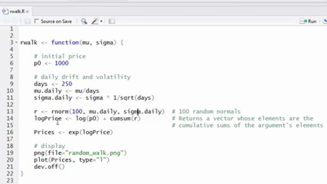 R programming: Intro: Simulate lognormal random walk смотреть онлайн