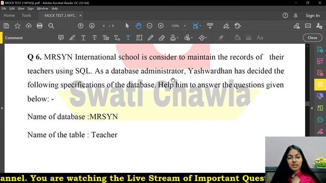 MOCK TEST - 2 (MYSQL) | LIVE | CBSE Class 12 Computer Science смотреть онлайн