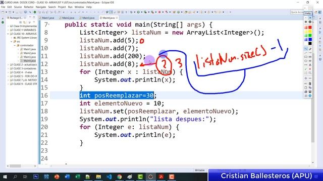 Como usar List y ArrayList en JAVA metodo set subList смотреть онлайн