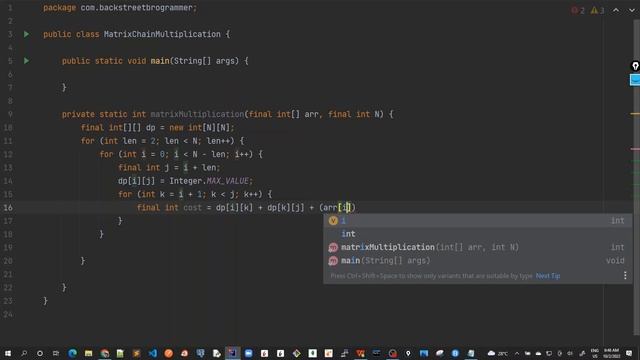 70 - Matrix Chain Multiplication - Final DP solution in Java смотреть онлайн