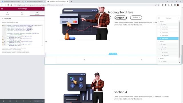 Sticky Scrolling Tab Effect (Elementor Pro) смотреть онлайн