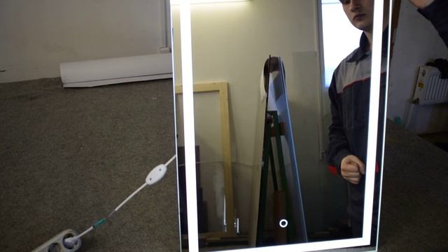 Зеркало с подсветкой и хромированной рамкой, Стекло - М смотреть онлайн