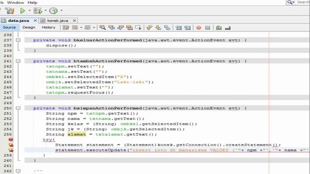 Membuat Form Data Mahasiswa pada NetBeans - CRUD смотреть онлайн