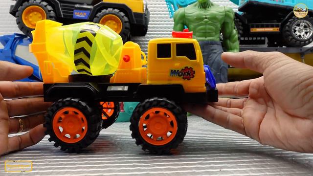 concrete mixer truck, green giant, crane truck, excavator, fire truck, bus, beautiful toy car смотреть онлайн
