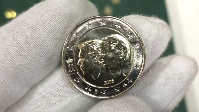 2 euro 2005 года Люксембург Великий Герцог Анри и Великий Герцог Адольф. Цена 2 евро 2005 года смотреть онлайн