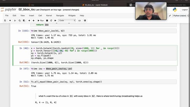 L1: Efficiently Calculate IoU for Bounding Boxes in PyTorch using Broadcasting смотреть онлайн