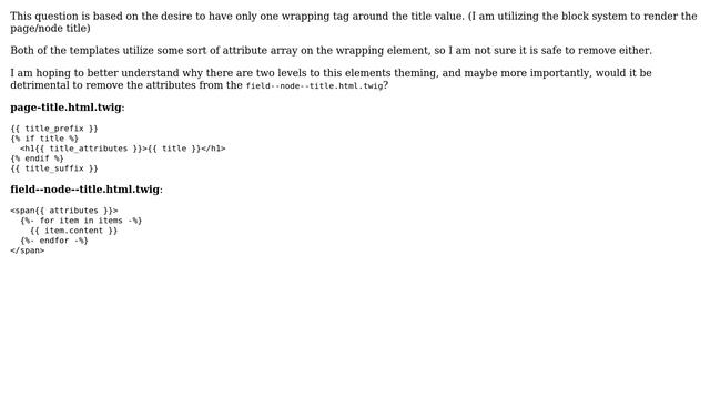 Drupal: Understanding page-title.html.twig and/vs field--node--title.html.twig смотреть онлайн