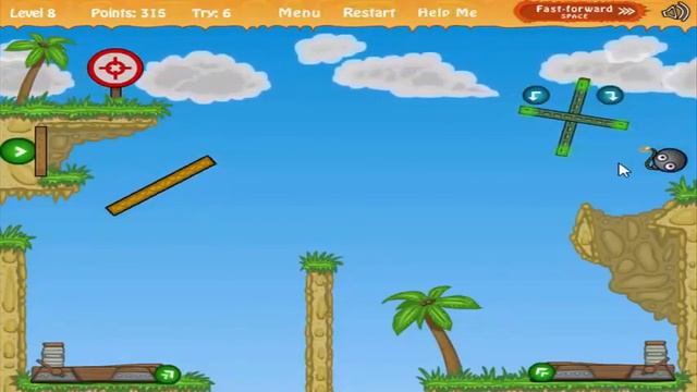 Запускаем БОМБУ в ЦЕЛЬ Игровой Мультик для детей Bombs Vacation смотреть онлайн