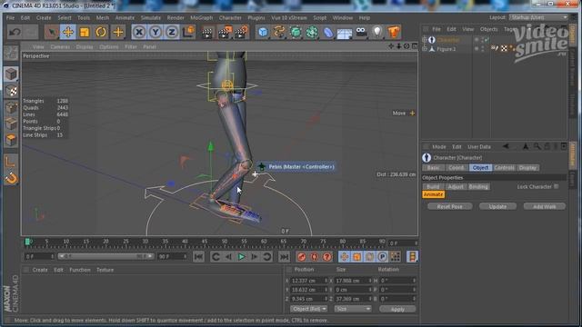 Риггинг персонажа в Cinema 4D смотреть онлайн