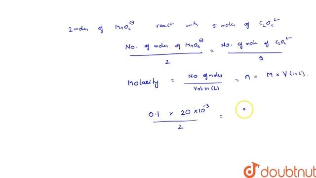 `KMnO_(4)` react with oxalic acid according to the equation, `2MnO_(4)^(-)+5C_(2)O_ смотреть онлайн