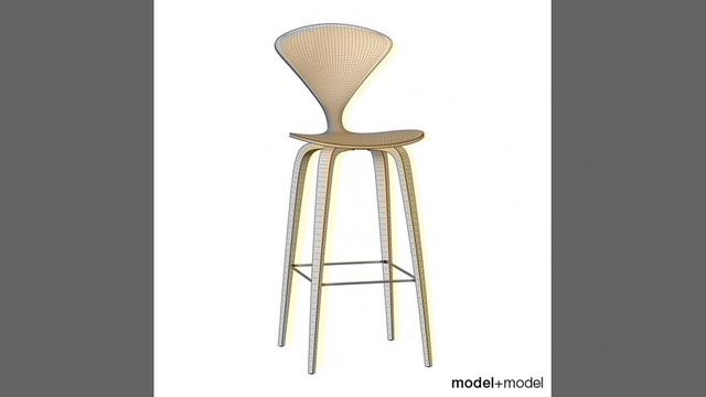 Cherner Wood base stool 3D model from CGTrader.com смотреть онлайн