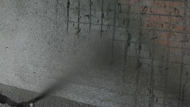 Показываем технологию мокрого торкретирования.