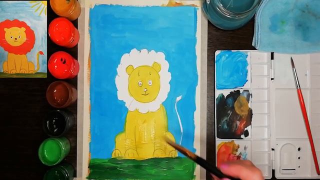 Рисуем маленького львёнка смотреть онлайн