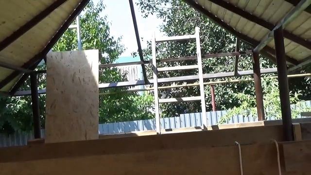 Обзор строительства беседки. Завершение подготовительных работ под мягкую черепицу смотреть онлайн