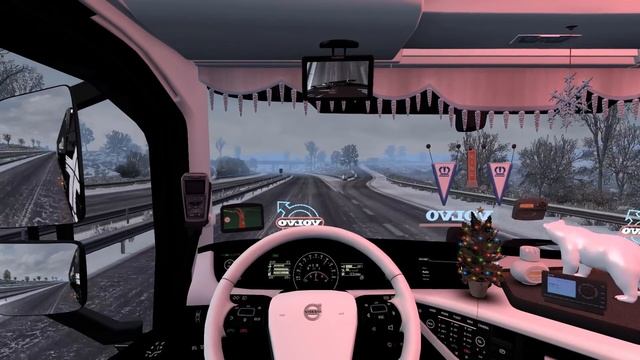 Euro Truck Simulator 2 (v1.36) - Volvo FH Reworked Open Pipe Sound + Skin + Interior [Frosty Winter смотреть онлайн